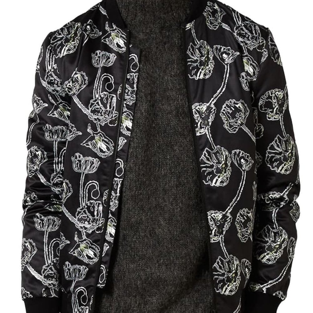 TopMan Bomber Jacket POPPY PRINT